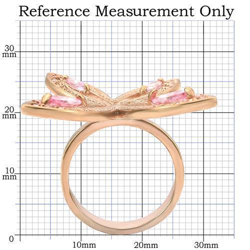 Load image into Gallery viewer, 0W381 - Rose Gold Brass Ring with AAA Grade CZ  in Rose
