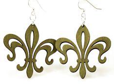 Load image into Gallery viewer, Fleur de Lis Hollow Point Earrings # 1117
