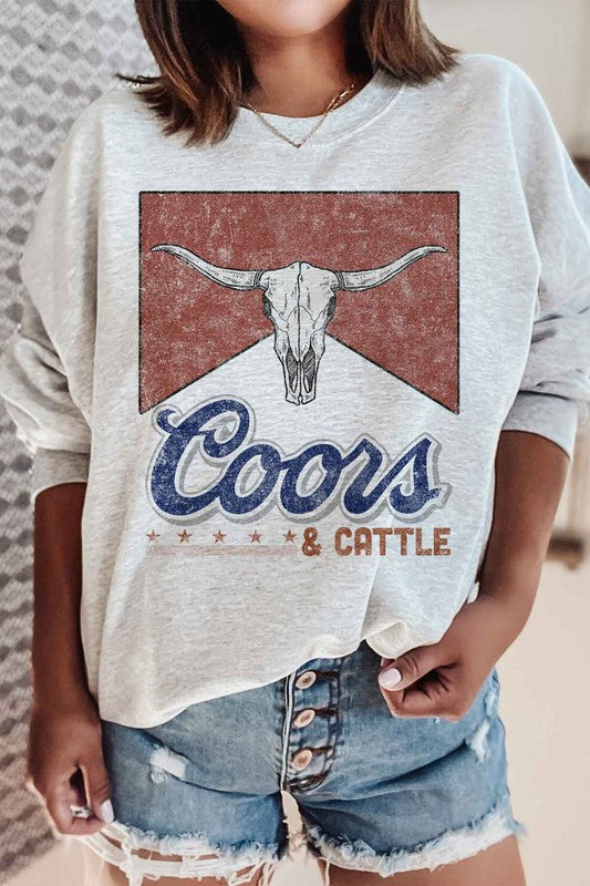 WESTERN CATTLE SWEATSHIRT PLUS SIZE