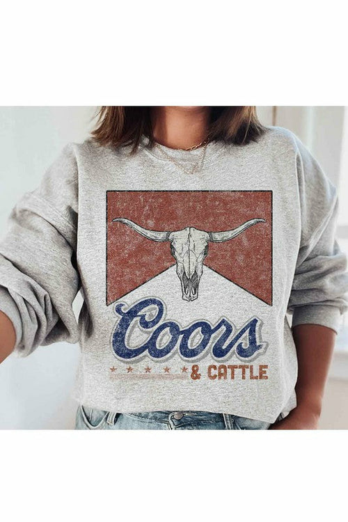 WESTERN CATTLE SWEATSHIRT PLUS SIZE