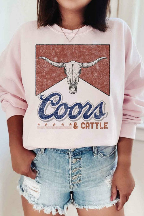 WESTERN CATTLE SWEATSHIRT PLUS SIZE