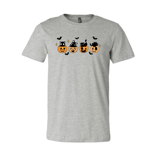 Load image into Gallery viewer, Black Cat Pumpkin Halloween Spooky Shirt
