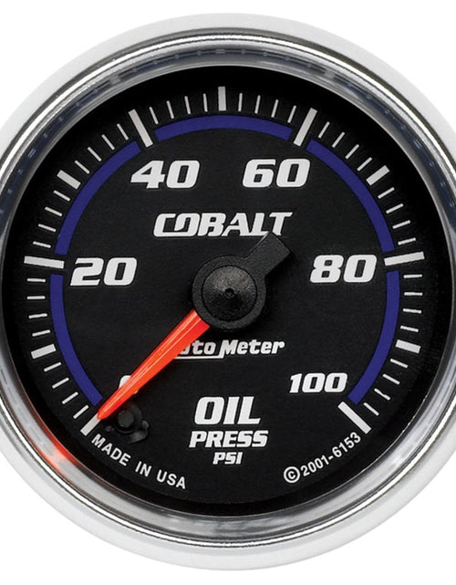 Load image into Gallery viewer, Autometer Cobalt 52mm 100 PSI Electric Oil Pressure Gauge
