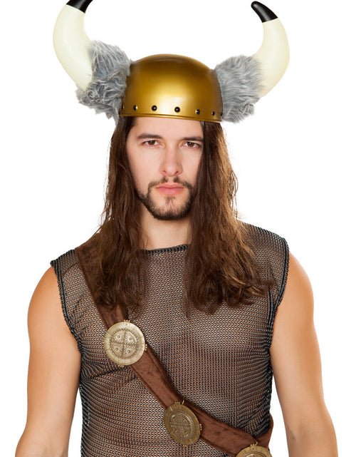 Load image into Gallery viewer, Roma Costume Halloween Viking Hat with Faux - One Size
