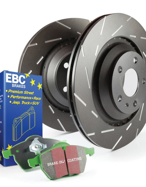 Load image into Gallery viewer, EBC S2 Kits Greenstuff Pads and USR Rotors
