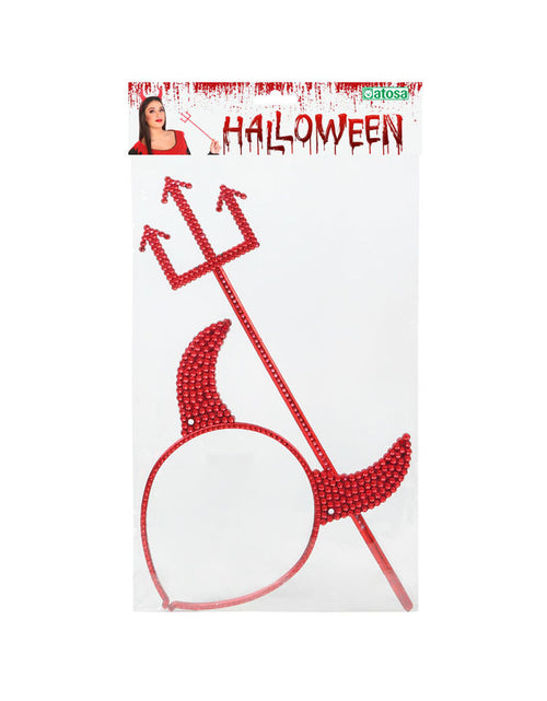 Load image into Gallery viewer, Costune accessories Red Male Demon Polyester Halloween
