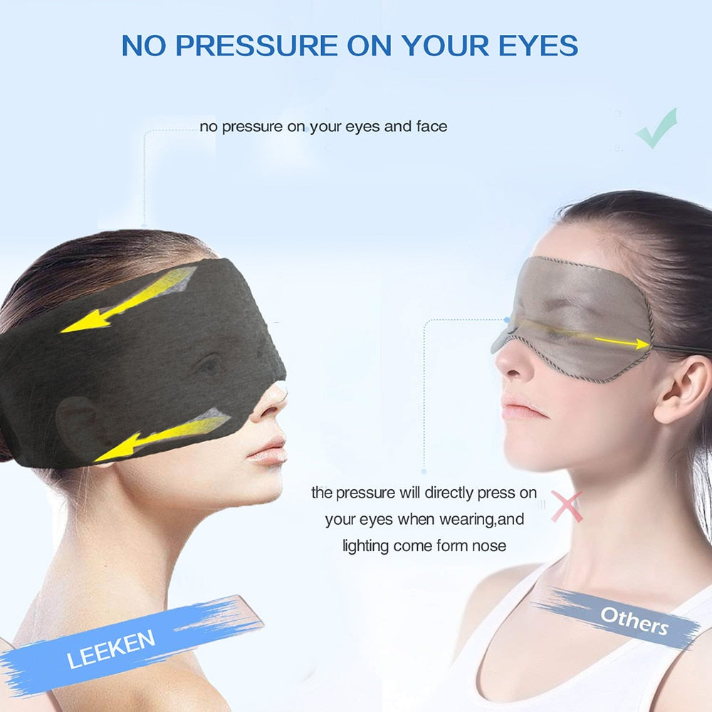 Cotton Silk Sleep Mask Blockout Eye Cover Eye Patch Women Men Soft