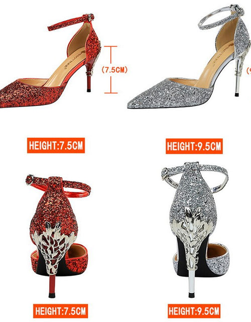 Load image into Gallery viewer, Woman Pumps Sequins High Heels Women Shoes Fashion Ladies Shoes
