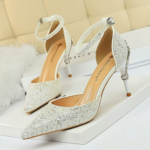 Load image into Gallery viewer, Woman Pumps Sequins High Heels Women Shoes Fashion Ladies Shoes
