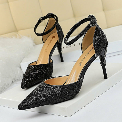 Load image into Gallery viewer, Woman Pumps Sequins High Heels Women Shoes Fashion Ladies Shoes
