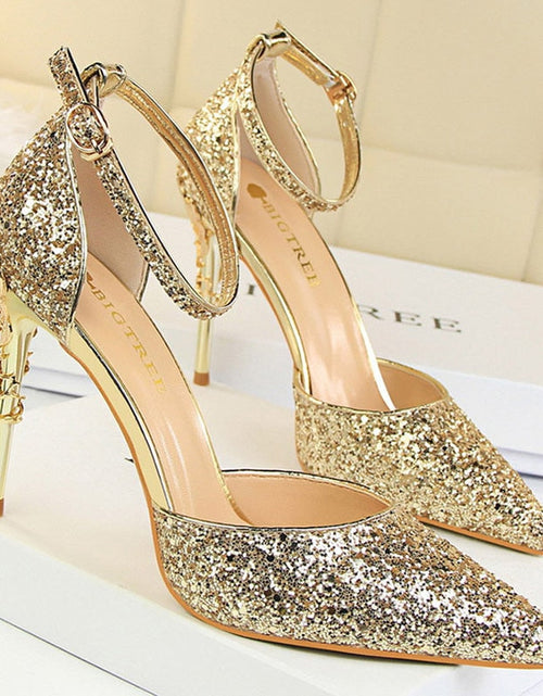 Load image into Gallery viewer, Woman Pumps Sequins High Heels Women Shoes Fashion Ladies Shoes
