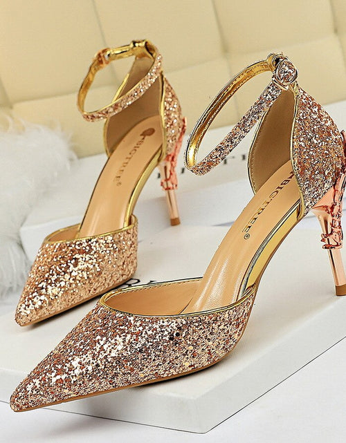 Load image into Gallery viewer, Woman Pumps Sequins High Heels Women Shoes Fashion Ladies Shoes
