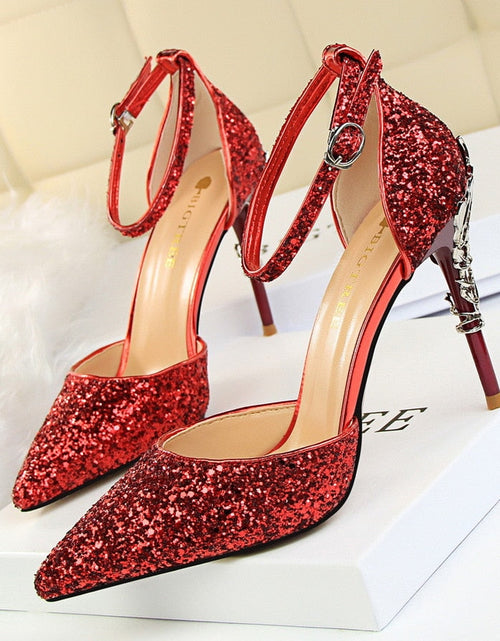 Load image into Gallery viewer, Woman Pumps Sequins High Heels Women Shoes Fashion Ladies Shoes
