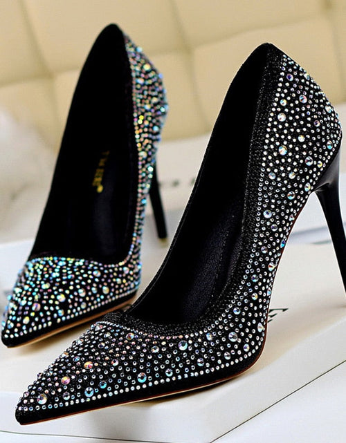 Load image into Gallery viewer, Rhinestone Woman Pumps  Wedding Shoes
