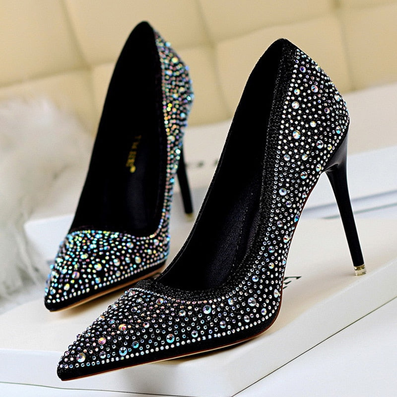 Rhinestone Woman Pumps  Wedding Shoes