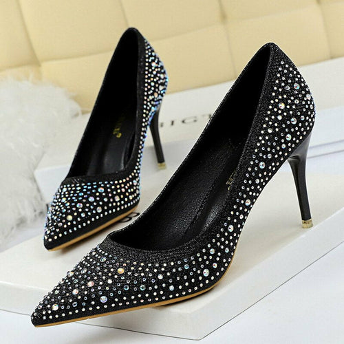 Load image into Gallery viewer, Rhinestone Woman Pumps  Wedding Shoes
