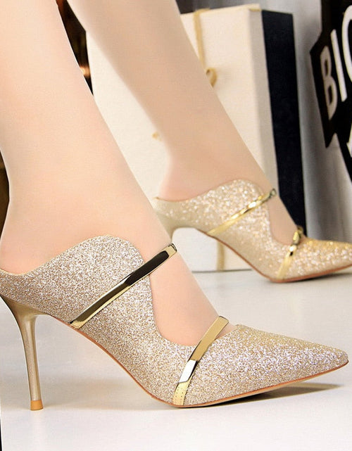 Load image into Gallery viewer, Shoes Sexy Women Heels  Sequin Cloth Woman Pumps
