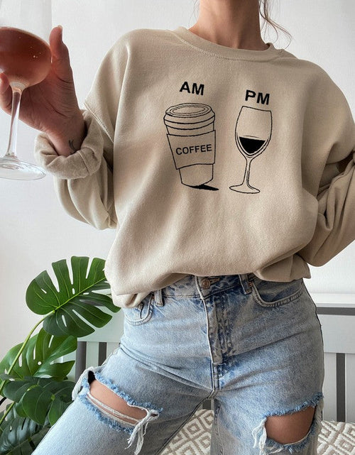 Load image into Gallery viewer, Coffee &amp; Wine Sweat Shirt
