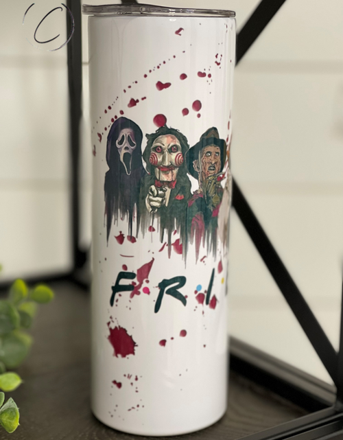 Load image into Gallery viewer, Halloween F*R*I*E*N*D*S 20oz Skinny Tumbler
