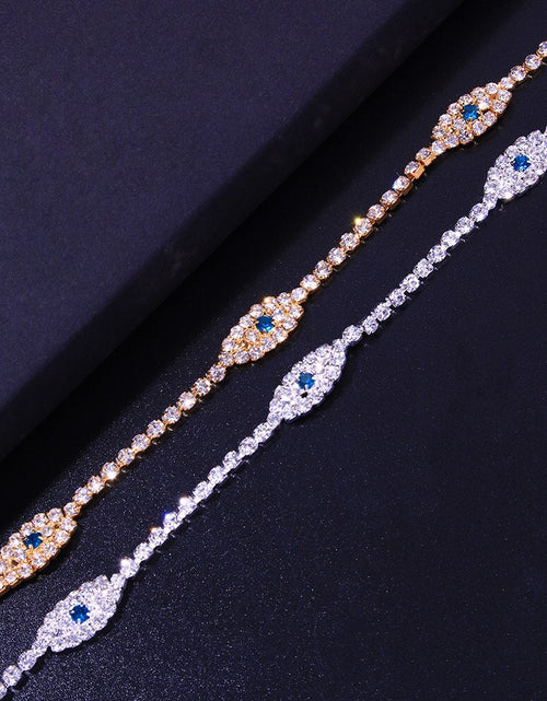 Load image into Gallery viewer, Vintage Bule Evil Eye Anklet Bracelet Beach Women Crystal Anklet
