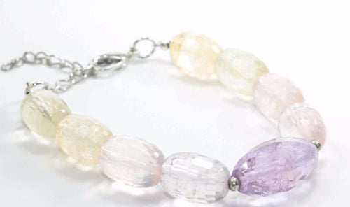 Load image into Gallery viewer, Pastel Sparkles Quartz Stone Bracelet
