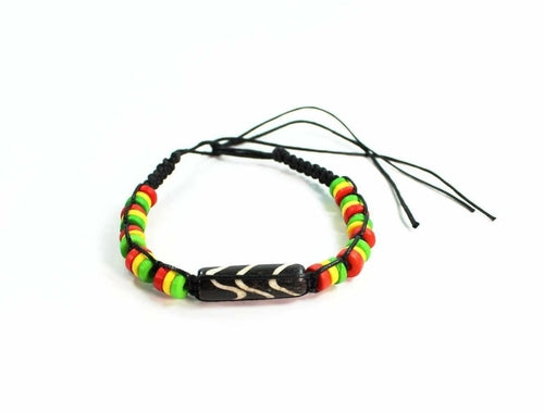 Load image into Gallery viewer, Chevron Pattern &amp; Rasta Vibes Friendship Bracelet
