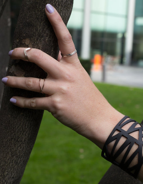 Load image into Gallery viewer, Honeycomb Recycled Rubber Bracelet
