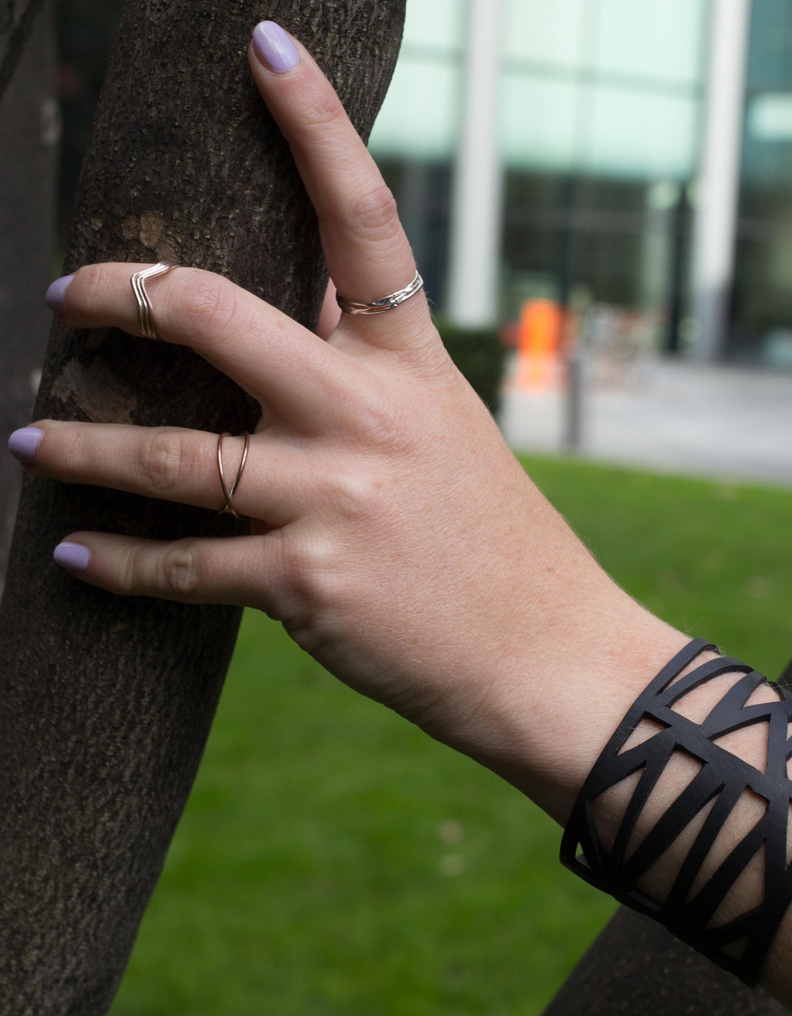 Honeycomb Recycled Rubber Bracelet