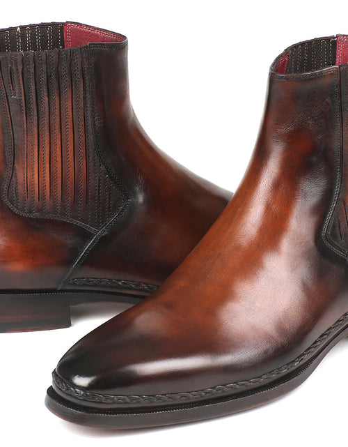 Load image into Gallery viewer, Paul Parkman Chelsea Boots Brown Burnished Leather (ID#BT57-BRW)
