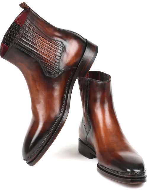 Load image into Gallery viewer, Paul Parkman Chelsea Boots Brown Burnished Leather (ID#BT57-BRW)
