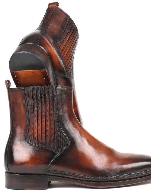 Load image into Gallery viewer, Paul Parkman Chelsea Boots Brown Burnished Leather (ID#BT57-BRW)
