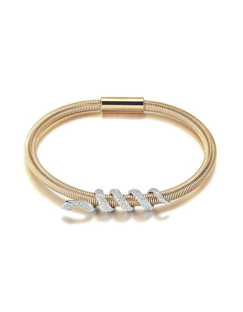 Load image into Gallery viewer, Snake Coiled Bangle Bracelet
