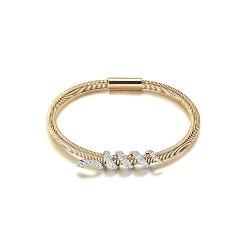 Load image into Gallery viewer, Snake Coiled Bangle Bracelet
