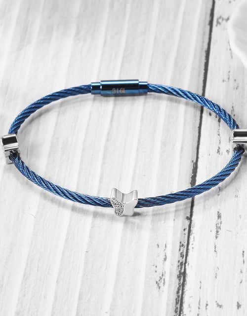 Load image into Gallery viewer, BUTTERFLY STACKING CABLE BRACELET
