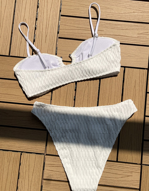 Load image into Gallery viewer, White Special Fabric Sexy Bikini
