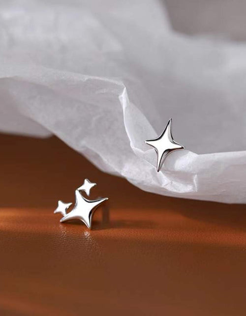 Load image into Gallery viewer, Asymmetrical Star Stud Earrings
