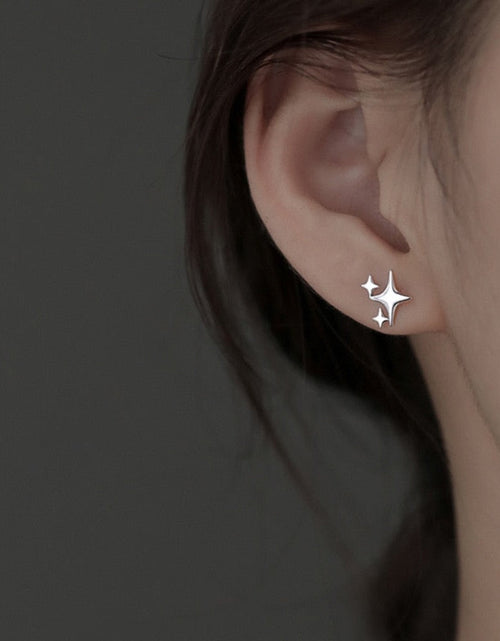 Load image into Gallery viewer, Asymmetrical Star Stud Earrings
