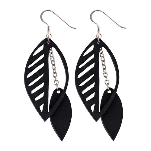 Load image into Gallery viewer, Sweet Cherry Double Leaf Earrings
