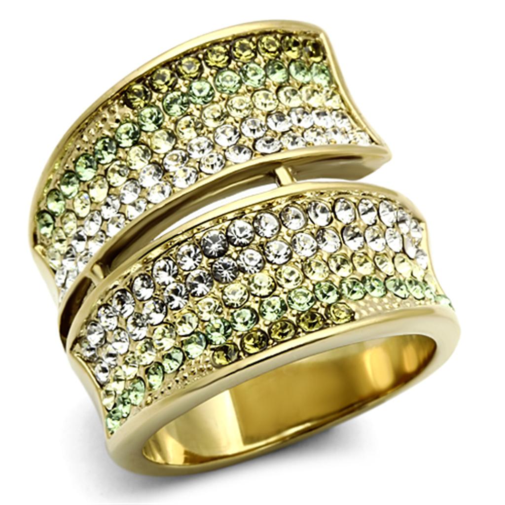 Women Stainless Steel Synthetic Crystal Rings