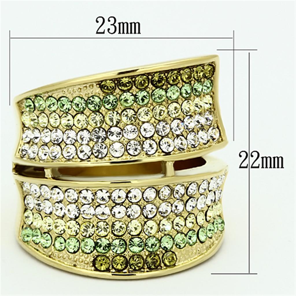 Women Stainless Steel Synthetic Crystal Rings