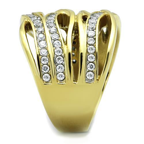 Women Stainless Steel Cubic Zirconia Rings TK1699