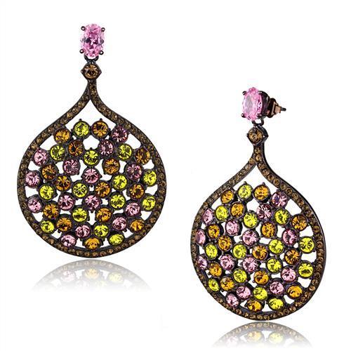 Women Stainless Steel Cubic Zirconia Earrings