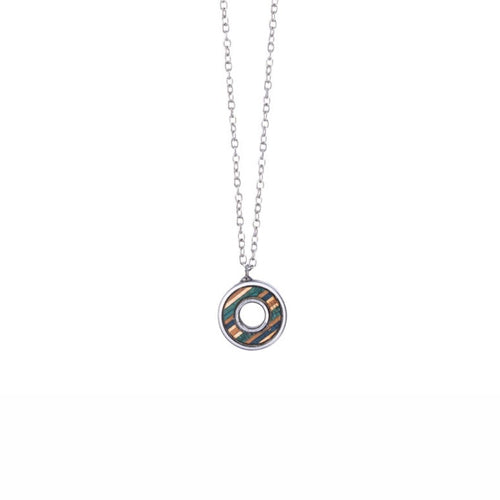 Load image into Gallery viewer, Upcycled Skateboard Bearing Pendant Necklace
