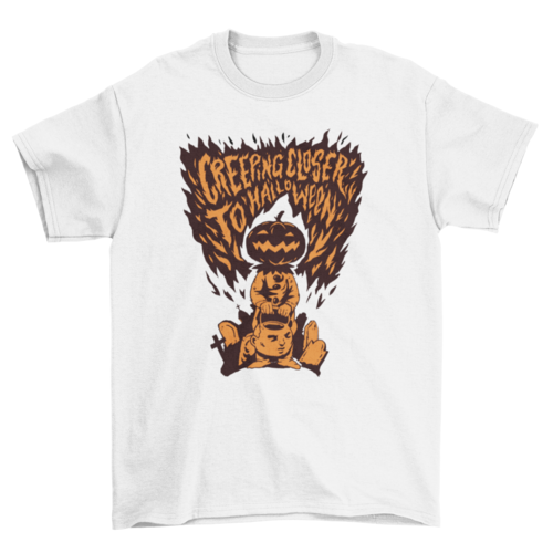 Halloween pumpkin monster t-shirt