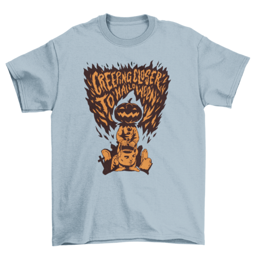 Halloween pumpkin monster t-shirt