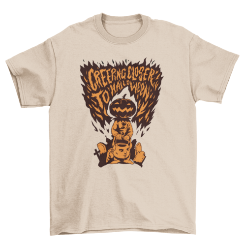 Halloween pumpkin monster t-shirt