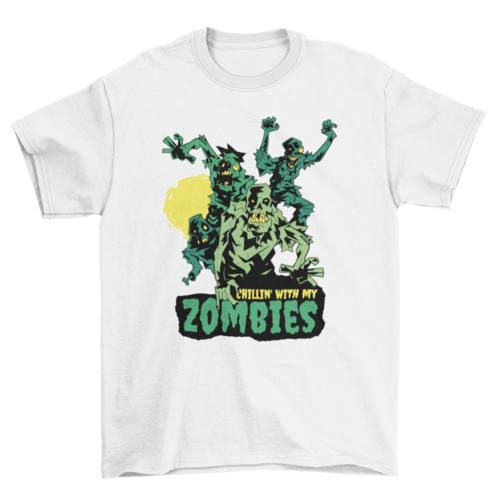 Halloween zombie monster t-shirt design