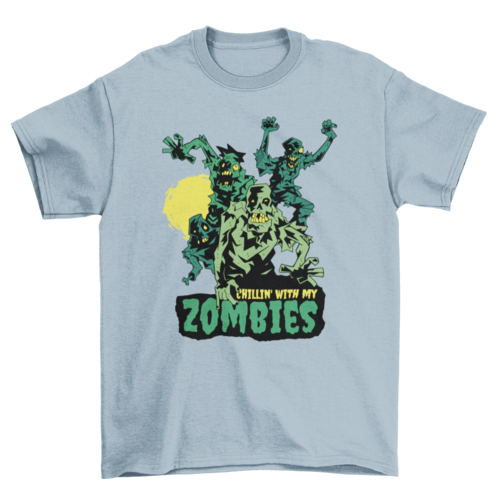 Halloween zombie monster t-shirt design