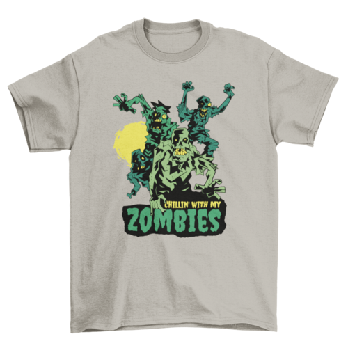 Halloween zombie monster t-shirt design