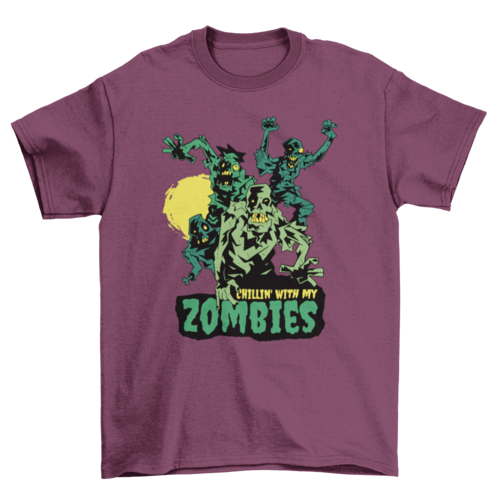 Halloween zombie monster t-shirt design